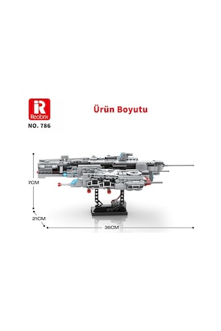 Reobrix 786 Ağır Saldırı Uçağı Lagrange B192 New Earth Heavyattack Aircraft Yaratıcı Yapı Blok Seti Building Blocks - 858 Parça