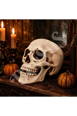 Beysüs Cadılar Bayramı Halloween Dekoratif Kurukafa