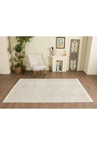Mariesse Home Vista Koleksiyonu Modern Dokuma Halı Salon Oturma Odası Koridor Halısı Bej