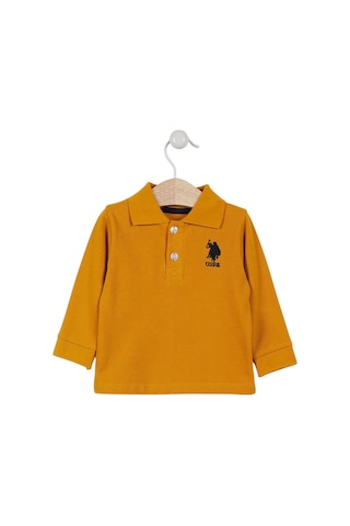 U.S. Polo Assn. Lisanslı Classic Erkek Bebek Uzun Kol Yakalı Sweatshirt Altın