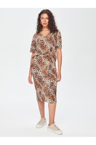 Kendinden Piliseli Leopar Desen Etek 69292 U6929235 Camel