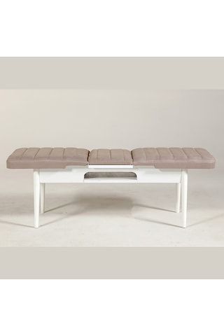 Ahşap Açılır Bench Beyaz Taş