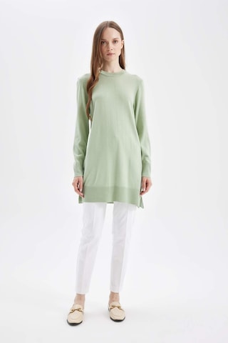 Defacto Regular Fit Bisiklet Yaka Basic Uzun Kollu Tunik H3431az24augn981 Yeşil