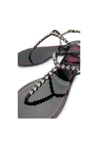 Menghi Kadın Pvc Siyah Parmak Arası Sandalet 774 101e Bn Sndlt Y25 Black Siyah