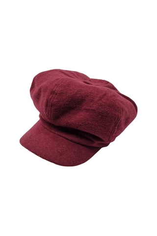 Uniquetrenders Kadın Arkadan Lastikli Kışlık Baretta Şapka Bordo