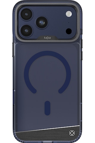 Apple Uyumlu iPhone 17 Pro Kılıf M-safeli Airbagli O-ring Şeffaf Kajsa Trans Alüminyum Shield Kapak Mavi Mavi