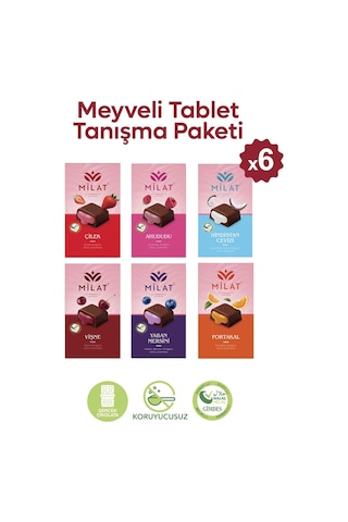 Milat Meyve Dolgulu Çikolata Karma Kutu 6 60 G 6 Çeşit Milat Meyve Dolgulu Çikolata Karma Kutu 6 60 G 6 Çeşit