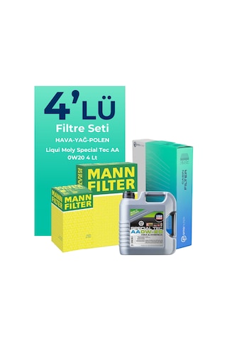Mann Suzuki Swift 1.3 Filtre Bakım Seti Liqui Moly Motor Yağlı (2005-2010) 4 Lü -
