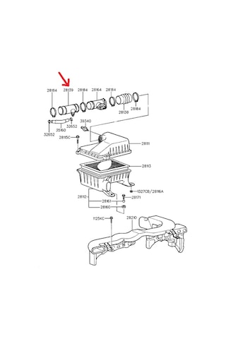 Hyundai Accent Hava Filtre Ara Hortumu 1994-1999 Yumurta Kasa