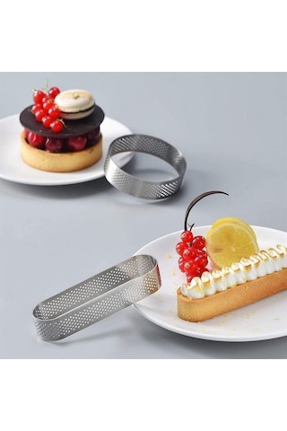 Nar Kalıp Delikli Tart Kalıpları Yuvarlak Ve Oval 2'li