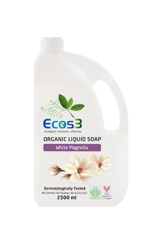 Ecos3 Beyaz Manolya Organik Sıvı Sabun 2500 ML Ecos3 Beyaz Manolya Organik Sıvı Sabun 2500 ML