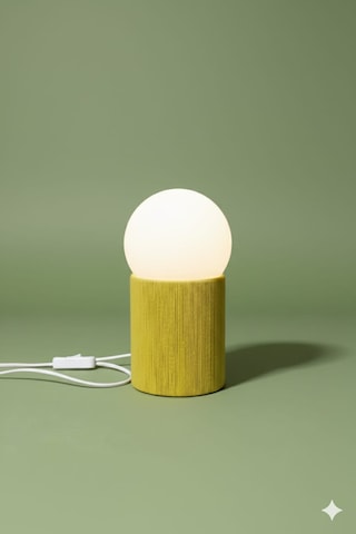 Modern Tasarım Makrome İp Abajur Dekoratif Lamba Abajur Masa Lambası Glop Cam Abajur Sarı Abajur Sarı