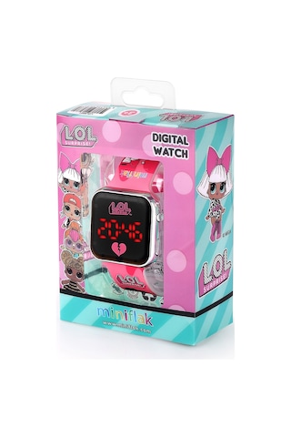 Miniflak Lol Surprise Lisanslı Lol8001 Pembe-siyah Square Led Çocuk Saati Siyah
