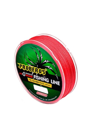 Sones 2 Adet Proberos 4 Düzenlenmiş 100m Güçlü At Olta Misinası, Misina Numarası: 6.0 / 60lb Kırmızı