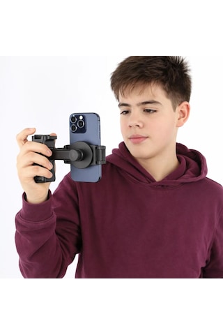 Ayex Manyetik Vlogging El Gribi Bluetooth Uzaktan Kumandalı, Tripod Ve Cold Shoe Uyumlu Siyah