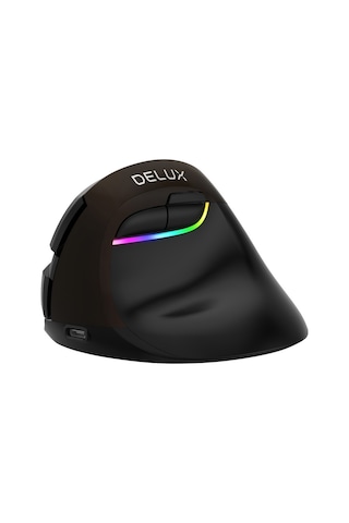 Delux M618 Mini BT 4.0+2.4G Kablosuz Ergonomik Şarjlı Dikey Mouse