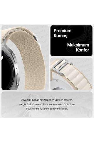 8 40mm 44mm Ve 8 46mm İle Uyumlu Metal Bağlantılı Hafif Ve Yumuşak Kumaş Loop Kordon