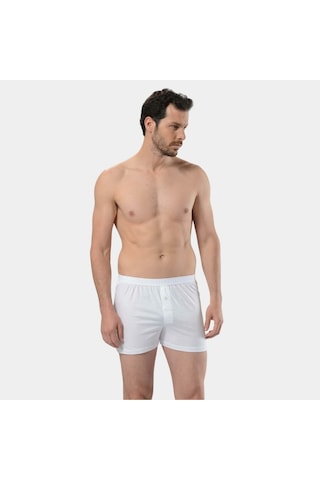Cacharel - Kemerli Düğmeli Boxer 1106 Beyaz