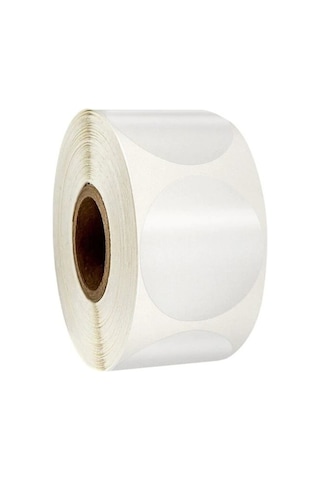 Zuidid Yuvarlak Kesim Şeffaf Çıkartma Bant Etiket 1000 Adet 30 MM