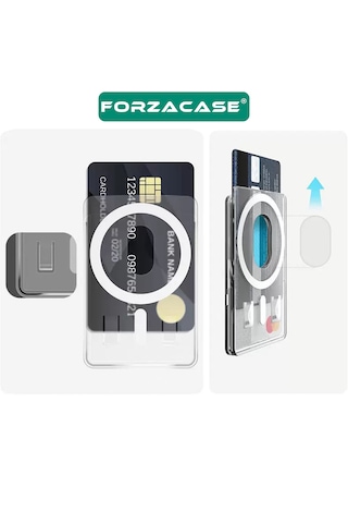 Magsafe Özellikli Manyetik Şeffaf Cüzdan Kartlık - Fc1091