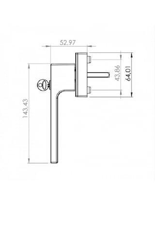 ATLAS  KİLİTLİ PENCERE KOLU SİYAH