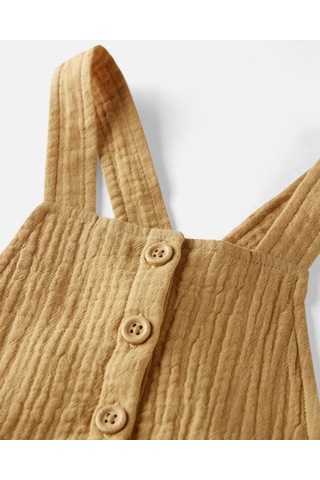 Carter's Yeni Doğanlar İçin Pantolonlu Muslin Tulum 144230103 Hardal Rengi