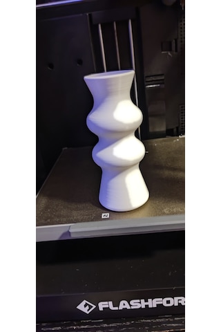 15 Cm 3d Baskı Dekoratif Vazo Modern Tasarım Sert Plastik Beyaz