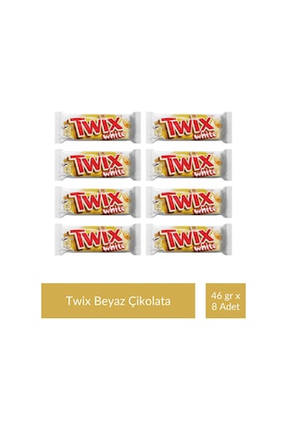 Twix Beyaz Çikolata 46 Gr X 8 Adet