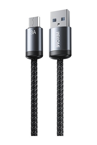 Wk Wdc-32m Raython Gen2 1m 3a Usb Micro Usb Hızlı Şarj Veri Kablosu Siyah