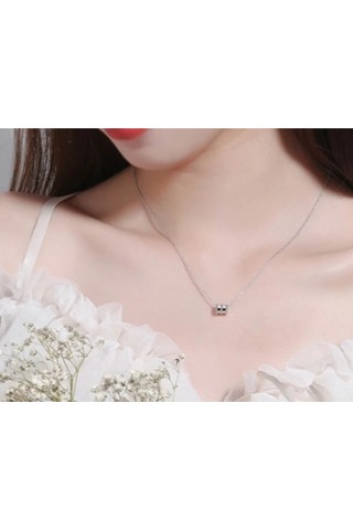 925ayar Gümüş Zirkon Taşlı Geometrik Kolye