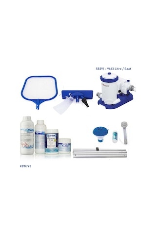Bestway İntex Havuzlarla Uyumlu Full Havuz Temizlik Seti 58391 BW728
