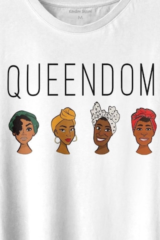 Queendom African Girl Afrikali Kız Siyahi Kadın Baskılı Tişört Unisex T-shirt 001