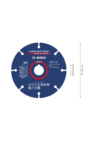 Bosch Expert Carbide Multi Wheel 125 mm, 22,23 mm Kesici Disk