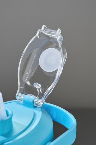 Labubu Suluk - 1000 Ml Taşınabilir Kulplu, Pipetli, Bpa Sız, Kilitli Ve Sızdırmaz Kapak - Mavi MAvi