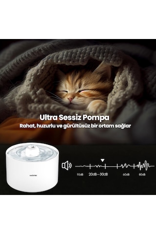Haustier Wf013 Seramik Otomatik Kedi Su Sebili Seramik