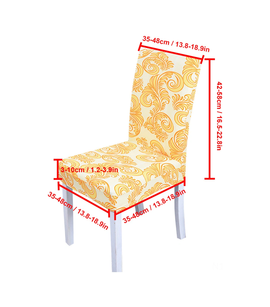 Padalink Genel Kullanım Elastik Polyester Sandalye Kılıfı - Yıkanabilir, Ev/otel/restoran İçin Renkli Desenli Dekoratif Koltuk Örtüsü Çok Renkli