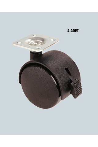 4 Lü Kilitli Tekerlek Ayak 4 Cm Sessiz Ve Dayanıklı