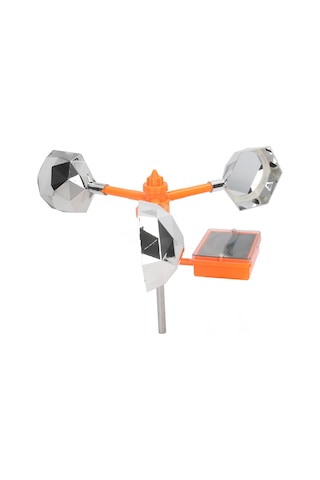 B0ccm Beyaz Solar Ses Işığı Kuş Kovucu 360 Dönen Solar Kuş