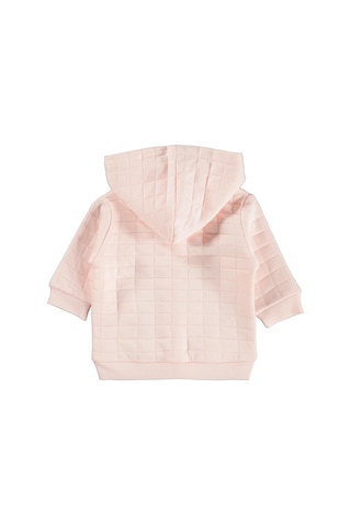 Civil Baby Kalp Nakışlı Kapüşonlu 3-18 Ay Hırka - Pembe