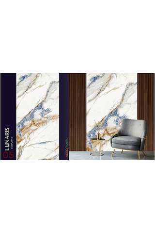 Mermer Görünümlü Pvc Duvar Paneli 120 X 244 Cm Lunarıs