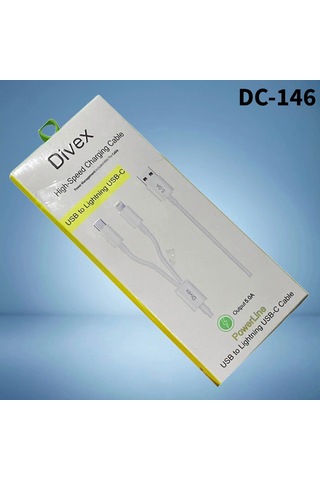 Divex 5.0a Type-c - Lightning Yüksek Hızlı Şarj Kablosu Dc-146