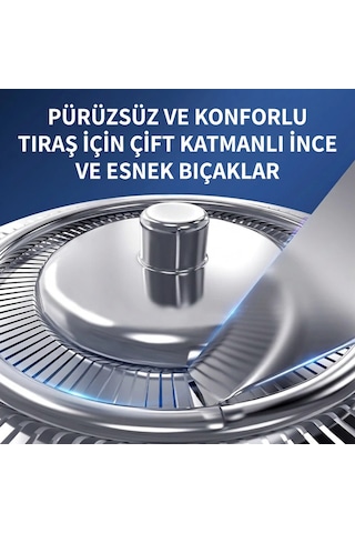 Rq8860 Erkek Bakım Ve Tıraş Seti 5 Bıçaklı Şarj Edilebilir Kel Kafa Ve Yüz Tıraş Makinesi