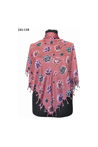 Dolce Cotton Desenli Sökme Boncuklu Eşarp 241-118 Çok Renkli