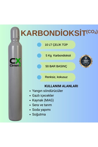 Karbondioksit Gazı 10 Lt -dolu-