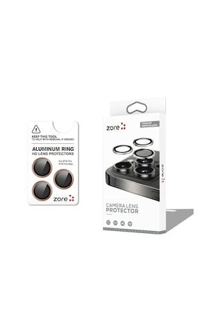 Psr Aksesuar İphone 16 Pro Max Cl-12 Premium Safir Kamera Lens Koruyucu - Anti-reflective & Parmak İzi Bırakmayan Kolay Takılan Tam Koruma Çöl Titanyum, İphone 16 Pro Max