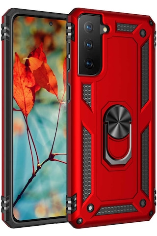 Galaxy Uyumlu S21 Fe Kılıf Vega Kapak - Kırmızı Kirmizi Kırmızı