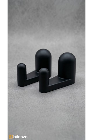 Minimalist Yuvarlak Tasarım Mini Laptop Standı - 2'li Set Taşınabilir Ergonomik Yükseltici - Siyah