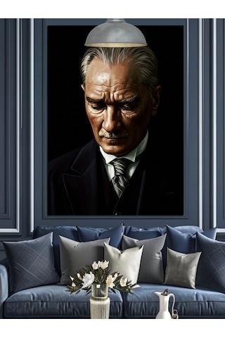Mustafa Kemal Atatürk Dekoratif Kanvas - Mdf Ahşap Tablo