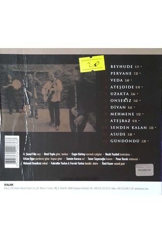 Plak Değildir Cd Dir Cd Pervane Moth Yansımalar A.şenol Filiz B