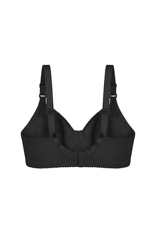 Cottonill Bra - Novia Siyah Büyük Beden Micro Balenli Minimizer Ayarlanabilir Askılı Kadın Sütyen